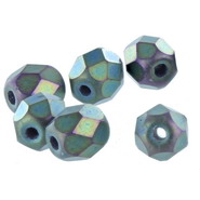 Czech Fire polished faceted 4mm beads